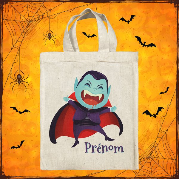 Personalisierte Halloween-Tragetasche - Vampir