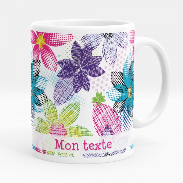 Personalisierte Tasse - Bunte Blumen