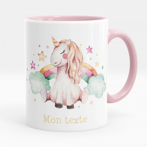 Personalisierte Tasse - Einhorn und Wolken