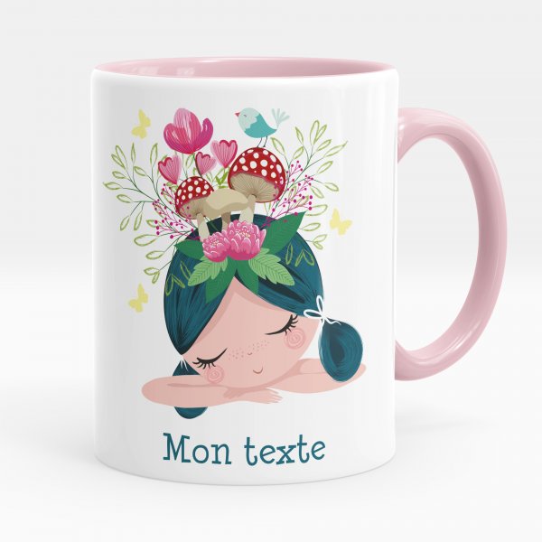 Personalisierte Tasse - Kleines Mädchen Pilze