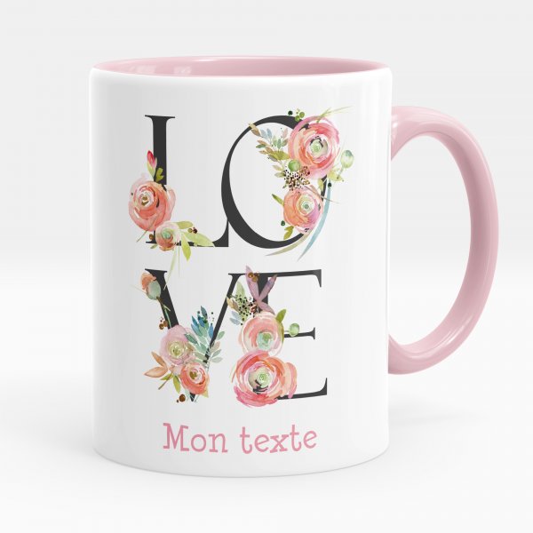 Personalisierte Tasse - Love Blumen