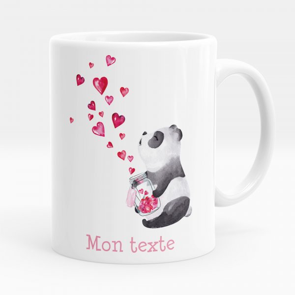 Personalisierte Tasse - Panda Herzen