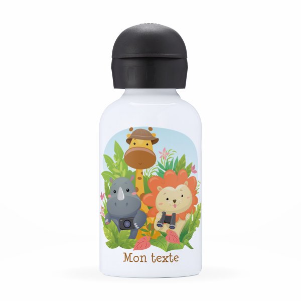 Personalisierte Thermosflasche für Kinder - Dschungeltiere