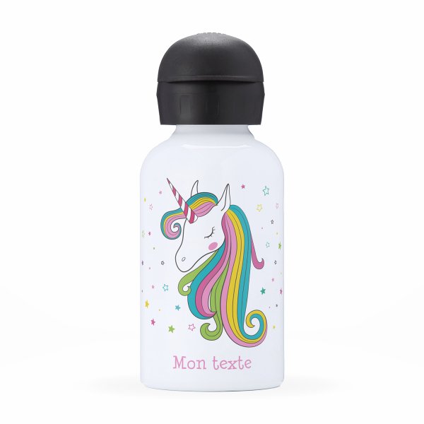 Personalisierte Thermosflasche für Kinder - Einhorn Sterne