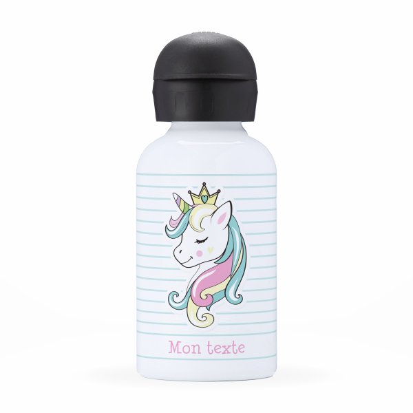 Personalisierte Thermosflasche für Kinder - Einhornprinzessin