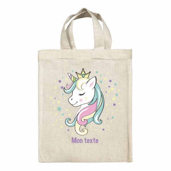 Personalisierte Tragetasche Lunchbox - Einhornprinzessin