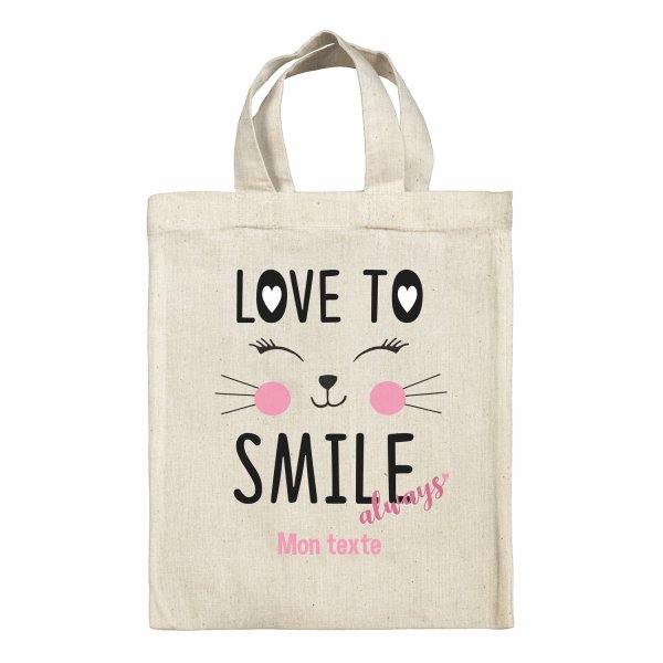 Personalisierte Tragetasche Lunchbox - Love to smile always