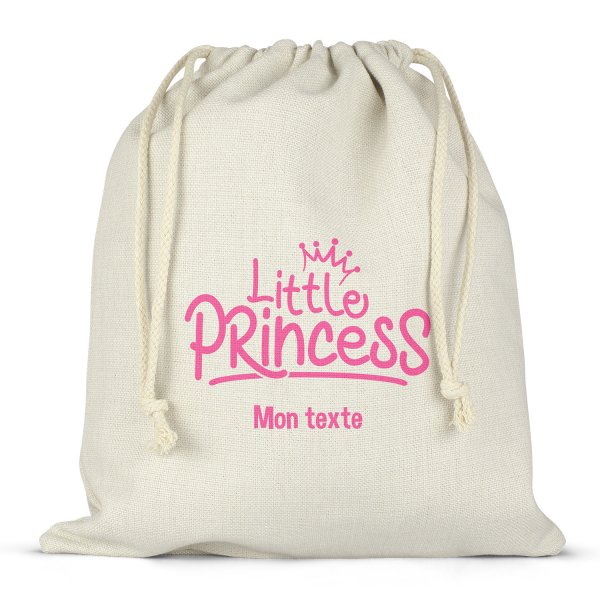 Personalisierter Lunchbox-Beutel mit Schnüren - Little Princess